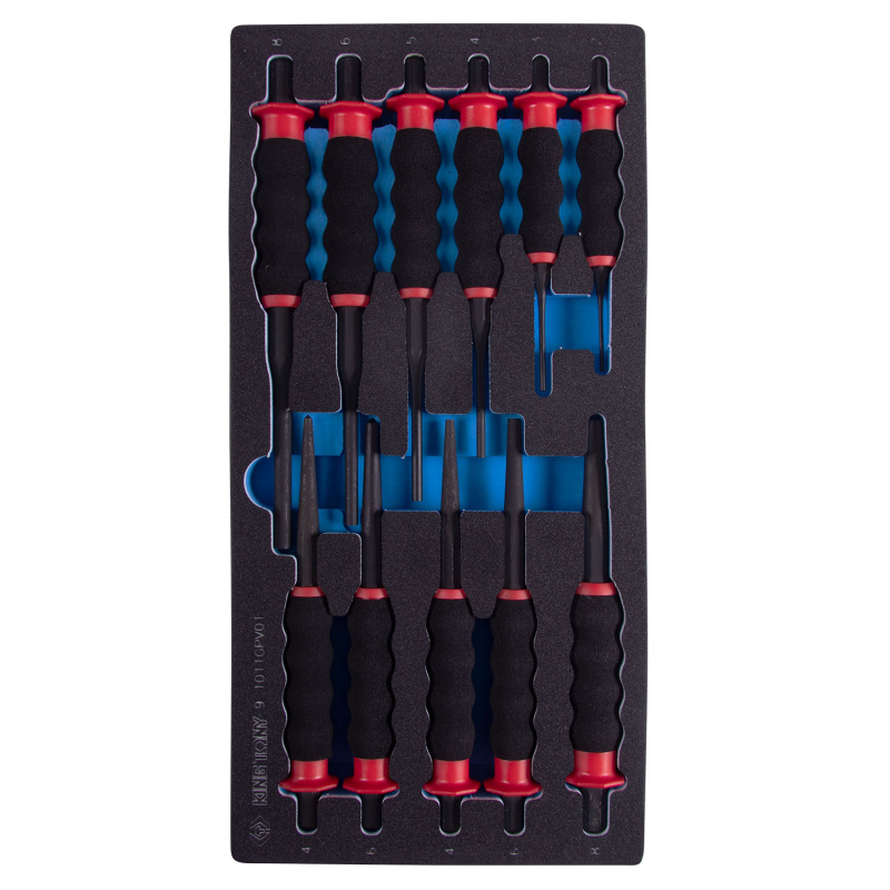 KING TONY Набор выколоток, бородков и кернеров, ложемент, 11 предметов 9-1011GPV01