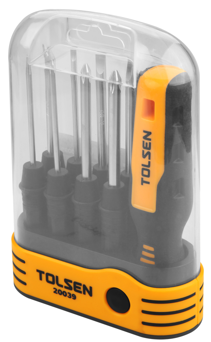 TOLSEN Отвертка со сменными вставками (битами), 8 в 1