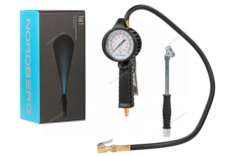 Пистолет профессиональный для подкачки колес универсальный для легковых и грузовых авто NORDBERGTi81