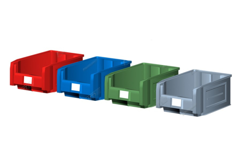 Упаковка пластиковых ящиков объём 20л. (в упак. 5шт) - красные FERRUM 05.405S-3000