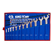 KING TONY Набор рожковых ключей, 6-32 мм , чехол из теторона, 12 предметов 1112MRN