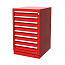 Тумба верстачная, 8 ящиков красный 01.408R-3000
